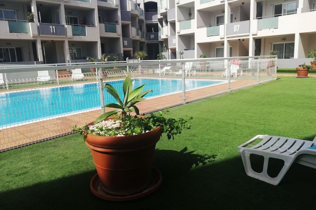 Blue Ocean Corralejo: Sunny Terrace, Pool, Wifi Apartment ภายนอก รูปภาพ